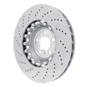 BMW M5 Brake Rotor (1) - Left Front - R1 Concepts - Drilled Carbon Alloy GeoMET - `12-`19